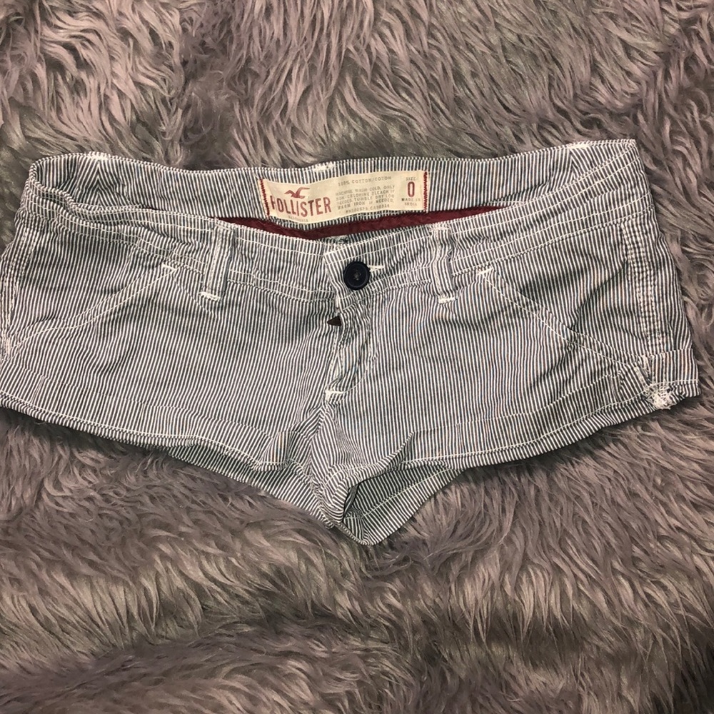 Hollister Navy Striped Shorts